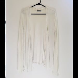 Zara white long cardigan